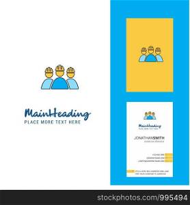 Labour group avatar Creative Logo and business card. vertical Design Vector
