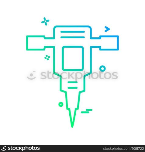 Labour tools icon design vector