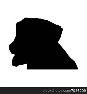Labrador Dog Silhouette. Smooth Vector Illustration.