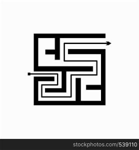Labyrinth icon in simple style on a white background. Labyrinth icon in simple style