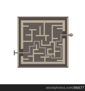 Labyrinth maze vector game illustration isolated exit shape icon
