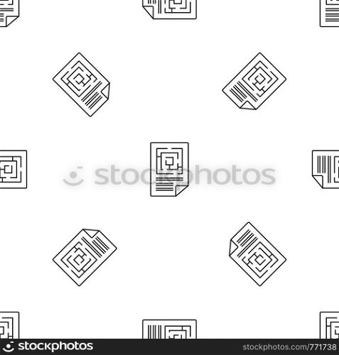 Labyrinth solution pattern seamless vector repeat geometric for any web design. Labyrinth solution pattern seamless vector