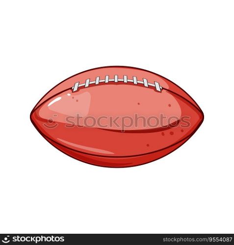 lace american football ball cartoon. leather brown, footbal stadium, silhouette light lace american football ball sign. isolated symbol vector illustration. lace american football ball cartoon vector illustration