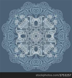 Lace background. Beautiful Mandala. Vector illustration.