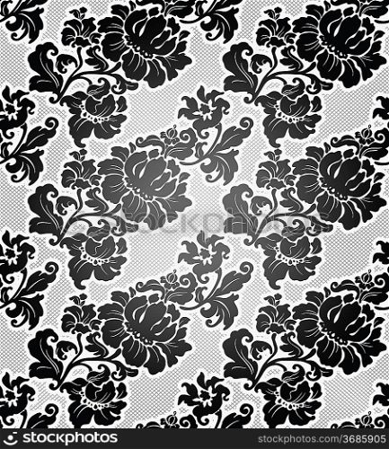 Lace background, ornamental flowers wallpaper