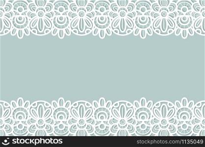 Lace background. Vintage ornament, floral embroidery luxury decor for birthday greeting card, wedding invitation, certificate vector sewing white flower texture. Lace background. Vintage ornament, floral embroidery luxury decor for birthday greeting card, wedding invitation, certificate vector texture