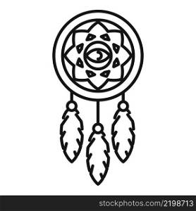 Lace dream catcher icon outline vector. Tribal aztec. Slogan totem. Lace dream catcher icon outline vector. Tribal aztec