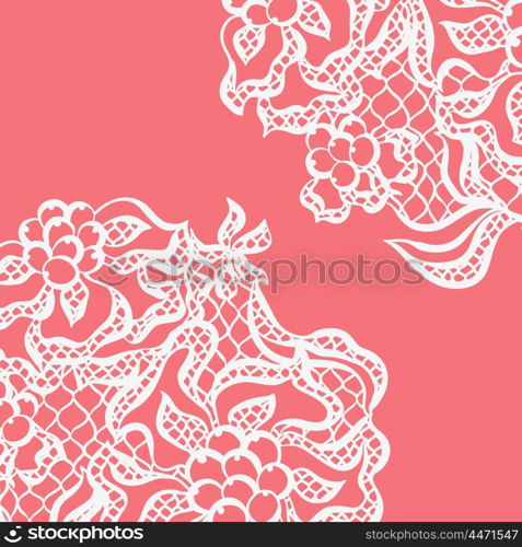Lace ornamental background with flowers. Vintage fashion textile. Lace ornamental background with flowers. Vintage fashion textile.