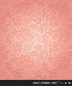 Lace pink background, ornamental flowers template