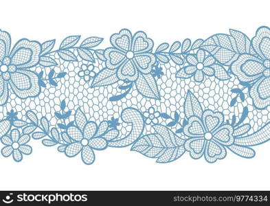 Lace seamless pattern with flowers and leaves. Embroidery handmade decoration. Vintage fashion needlework.. Lace seamless pattern with flowers and leaves. Embroidery handmade decoration.