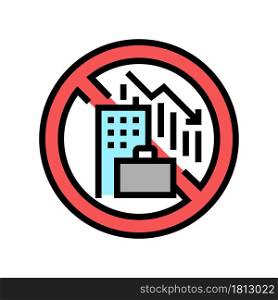 lack of economic opportunity and unemployment social problem color icon vector. lack of economic opportunity and unemployment social problem sign. isolated symbol illustration. lack of economic opportunity and unemployment social problem color icon vector illustration