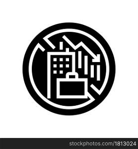 lack of economic opportunity and unemployment social problem glyph icon vector. lack of economic opportunity and unemployment social problem sign. isolated contour symbol black illustration. lack of economic opportunity and unemployment social problem glyph icon vector illustration