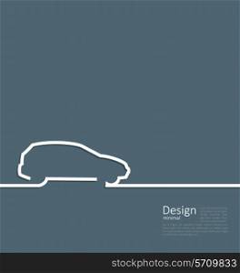 Laconic design of velocity vehicle car cleaness line flat template corparate style with space for text - vector