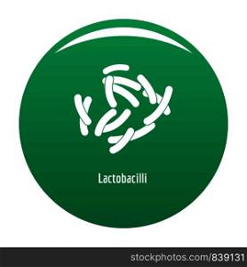 Lactobacilli icon. Simple illustration of lactobacilli vector icon for any design green. Lactobacilli icon vector green
