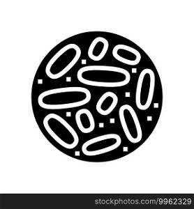 lactobacillus probiotics glyph icon vector. lactobacillus probiotics sign. isolated contour symbol black illustration. lactobacillus probiotics glyph icon vector illustration
