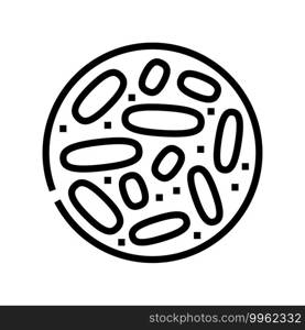 lactobacillus probiotics line icon vector. lactobacillus probiotics sign. isolated contour symbol black illustration. lactobacillus probiotics line icon vector illustration
