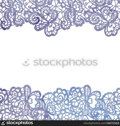 Lacy elegant border invitation card vector image