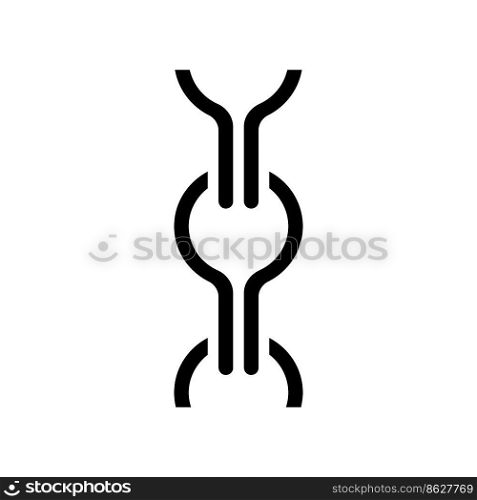 ladder chain glyph icon vector. ladder chain sign. isolated symbol illustration. ladder chain glyph icon vector illustration