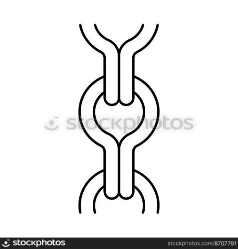 ladder chain line icon vector. ladder chain sign. isolated contour symbol black illustration. ladder chain line icon vector illustration