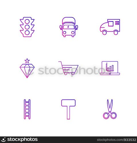 ladder , hammer, scissor , bus , transport , travel ,transportation , traveling , boat , ship , plane , car , bus , truck , ticket , train , hardware , money, cart , shopping, icon, vector, design, flat, collection, style, creative, icons