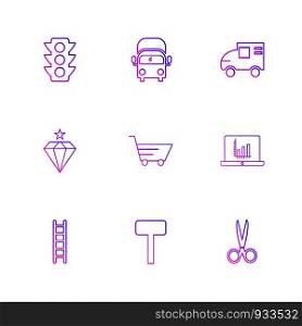 ladder , hammer, scissor , bus , transport , travel ,transportation , traveling , boat , ship , plane , car , bus , truck , ticket , train , hardware , money, cart , shopping, icon, vector, design, flat, collection, style, creative, icons