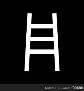 Ladder it is white icon .. Ladder it is white icon . Flat style .