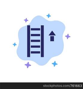 Ladder, Stair, Staircase, Arrow Blue Icon on Abstract Cloud Background