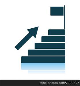 Ladder To Aim Icon. Shadow Reflection Design. Vector Illustration.