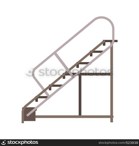 Ladder vector flat equipment tool icon step. Development repair simple worker construction climb. High stepladder
