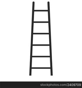 Ladder with rungs for climbing to the top stepladder stock illustration