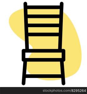Ladderback chair of parallel slats