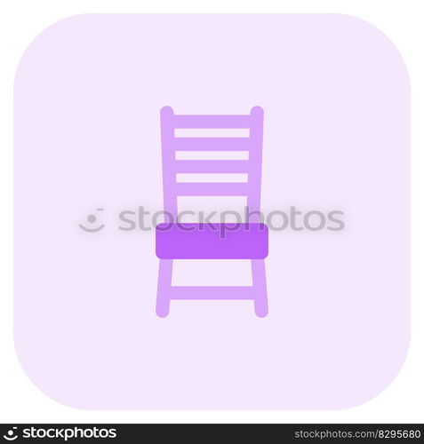 Ladderback chair of parallel slats