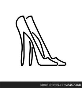 Ladies logo with high hills shoes vector