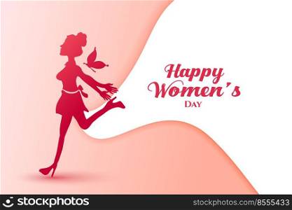 lady in joy for happy womens day poster