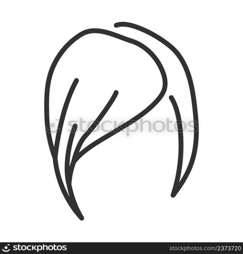 Lady&rsquo;s Hairstyle Icon. Editable Bold Outline With Color Fill Design. Vector Illustration.