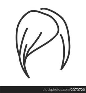 Lady&rsquo;s Hairstyle Icon. Editable Bold Outline With Color Fill Design. Vector Illustration.