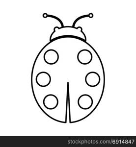 Ladybird black icon .