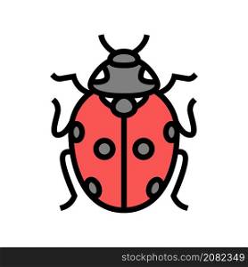 ladybug bug color icon vector. ladybug bug sign. isolated symbol illustration. ladybug bug color icon vector illustration