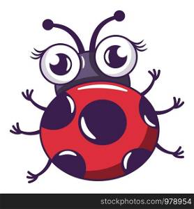 Ladybug icon. Cartoon illustration of ladybug vector icon for web. Ladybug icon, cartoon style