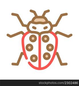 ladybug insect color icon vector. ladybug insect sign. isolated symbol illustration. ladybug insect color icon vector illustration