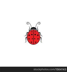 Ladybug logo vector icon illustration design