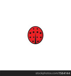 Ladybug logo vector icon illustration design