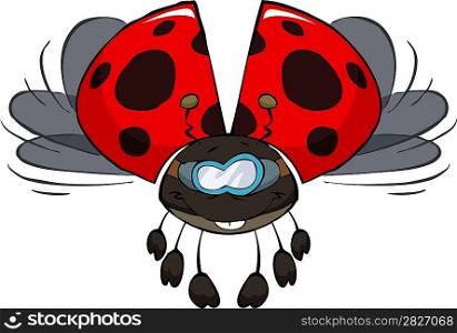 Ladybug on a white background vector illustration