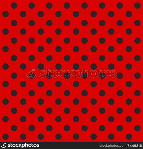 Ladybug pattern. Seamless vector