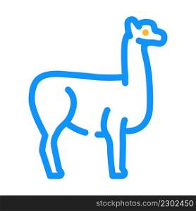 lama wild animal color icon vector. lama wild animal sign. isolated symbol illustration. lama wild animal color icon vector illustration