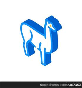 lama wild animal isometric icon vector. lama wild animal sign. isolated symbol illustration. lama wild animal isometric icon vector illustration
