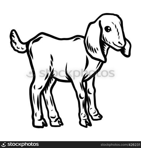 Lamb icon. Hand drawn illustration of lamb vector icon for web design. Lamb icon, hand drawn style