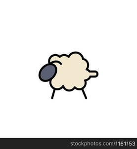 Lamb, Sheep, Wool, Easter Business Logo Template. Flat Color