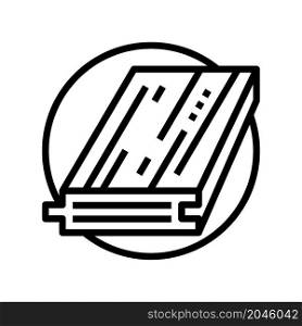 laminate floor line icon vector. laminate floor sign. isolated contour symbol black illustration. laminate floor line icon vector illustration