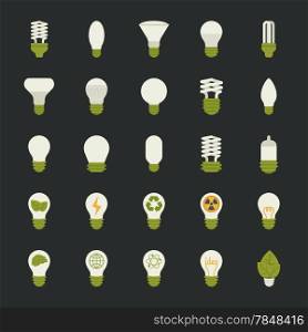 Lamp and light bulb concept , icon set , eps10 vector format